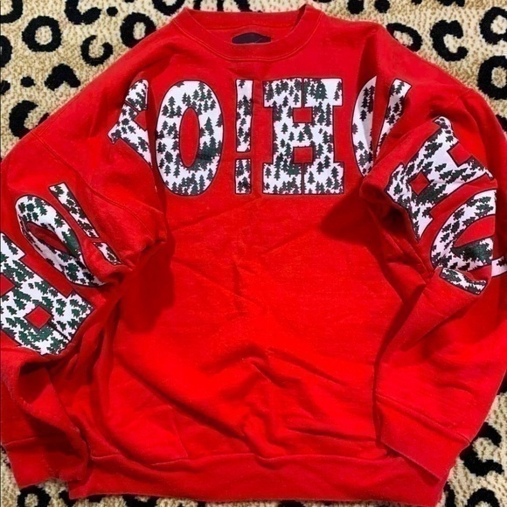 Vintage Unisex Calhoun Ho Ho Holiday Christmas Winter Scene Pullover Sweatshirt